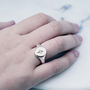 Ladies Diamond Star Signet Ring, thumbnail 2 of 2