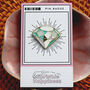 Diamond Crystal Enamel Pin Badge In Pastel Shades, thumbnail 4 of 4