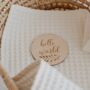 Wooden Baby Announcement Hello World Engraved Sign, thumbnail 5 of 9
