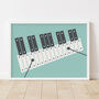 Xylophone Print | Glockenspiel Music Poster, thumbnail 1 of 9