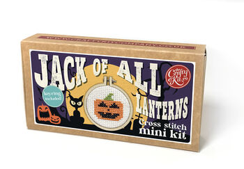 Jack Of All Lanterns Halloween Mini Matchbox Cross Stitch Kit, 3 of 3