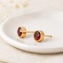 18ct Gold Plated Sterling Silver July Birthstone Stud Earrings – 7mm, thumbnail 1 of 6
