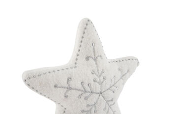 Christmas Felt Silver Star Tree Topper | Festive Decor | Christmas Decoration | Seasonal, 6 of 7