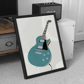 Les Paul Guitar Print | Guitarist Music Poster, 3 of 7