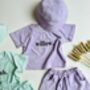 Summer Personalised 3pcs Sets | Embroidered Towelling, thumbnail 1 of 6