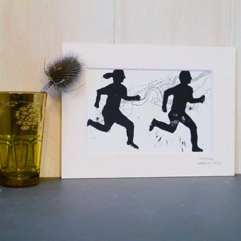Runners Race Print On Hand Drawn Map, 6 of 11