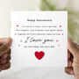 I Love You Crochet Heart Anniversary Card, thumbnail 1 of 3