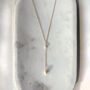 Gold Filled Pearl Lariat Necklace, thumbnail 3 of 9