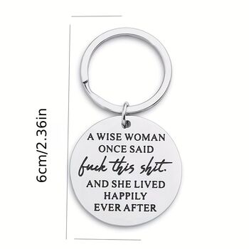 Funny Wise Womans Words Keyring Gift, 8 of 8