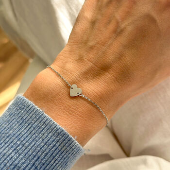 Dainty Heart Bracelet With Birthstone, 10 of 12