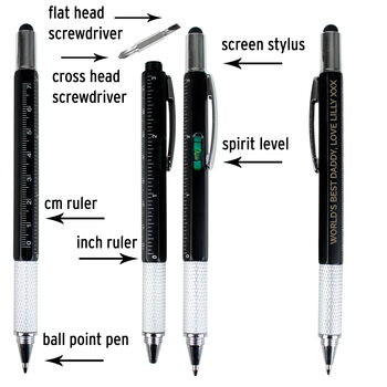 Gifts For Men Personalised Multi Tool Pen For Him, 2 of 10