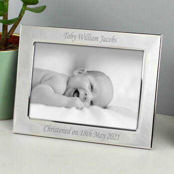 Personalised Silver Plated 7x5 Landscape Photo Frame, 2 of 8