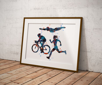 Womens Triathlon Sport Print, 3 of 4