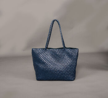 Weaving Vegan Leather Tote, 10 of 12