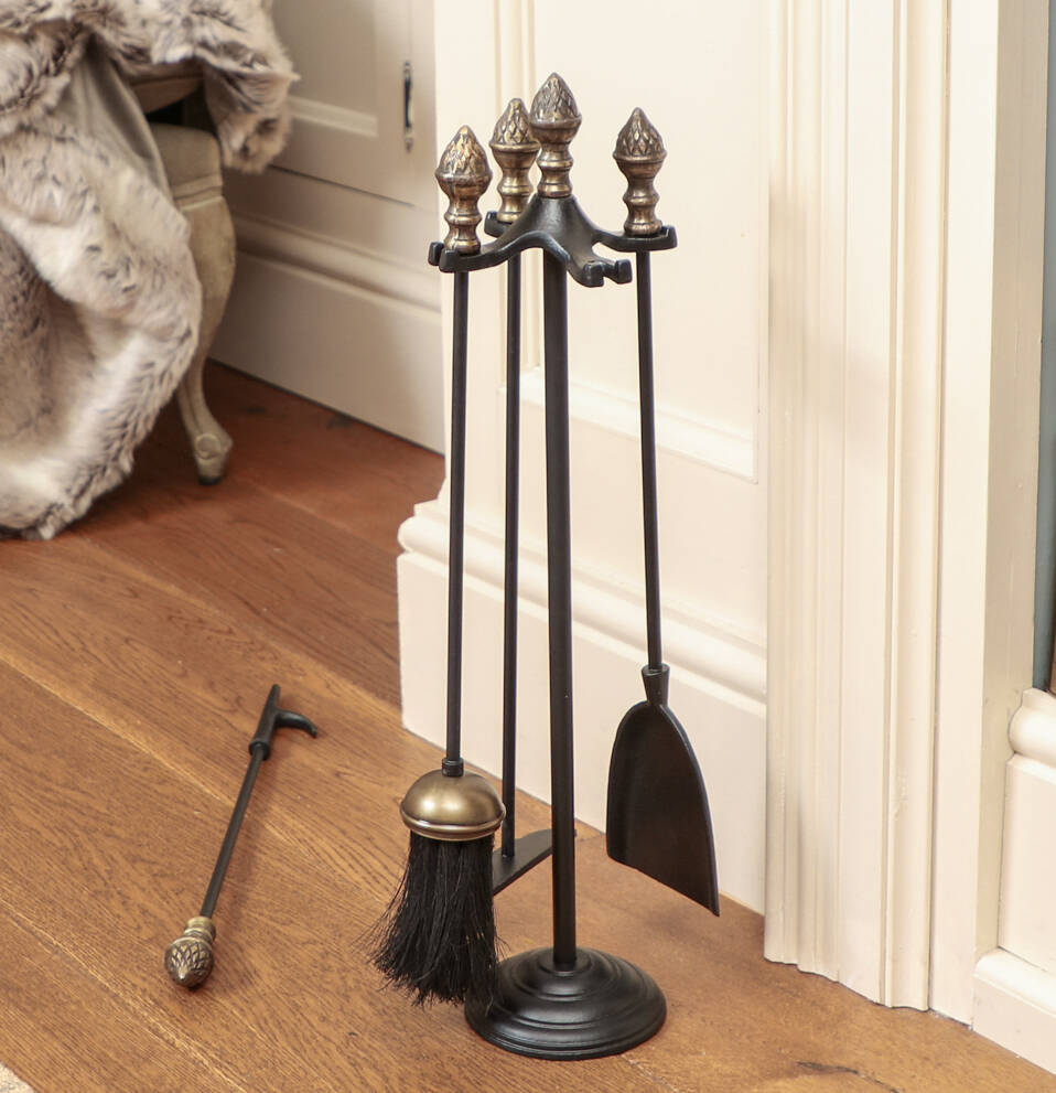 Fireplaces Accessories Antique Style Copper Iron Free Standing