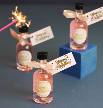 Personalised Pink Gin Birthday Party Favours, 4 of 5