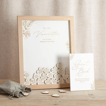 Meadow Foiled Drop Top Frame Wedding Guest Book, 2 of 5