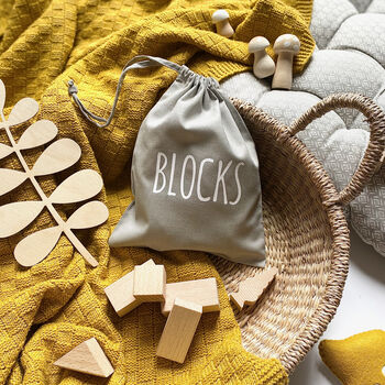 Personalised Typography Toy Storage Bag, 2 of 4