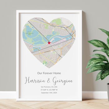 Our New Home Personalised Map Print New Home Gift, 7 of 12