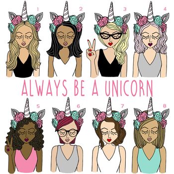 Personalised 'Always Be A Unicorn' Print, 3 of 6