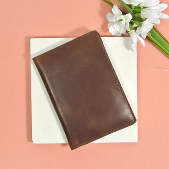 Vintage Personalised Initials Leather Passport Cover, 7 of 10
