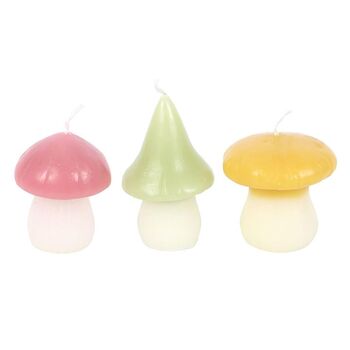 Set Of Three Pastel Mushroom Candles, 2 of 2