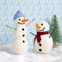 Snowmen Needle Felting Craft Kit, thumbnail 1 of 8