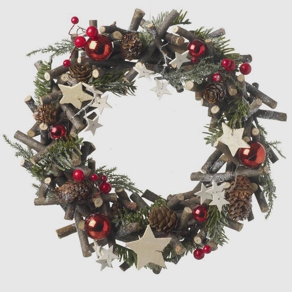 Christmas Red Woodland Wreath, 1 of 2