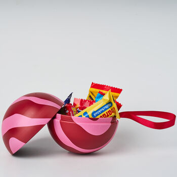Duo Of Baubles In Swedish Design Filled With Swedish Chocolate, 3 of 12