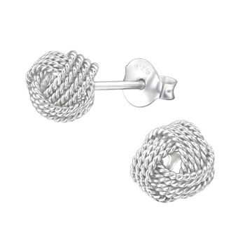 70th Birthday Silver Rope Knot Earrings In A Gift Tin, 2 of 9
