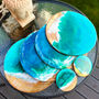 Set Of Four Circular Bamboo Placemats And Coasters, thumbnail 1 of 9