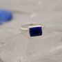 Lapis Lazuli Ring: Sterling Silver, December Birthstone, thumbnail 7 of 10