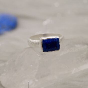 Lapis Lazuli Ring: Sterling Silver, December Birthstone, 7 of 10