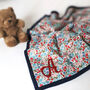 Liberty Fabric Personalised Baby Blanket, thumbnail 2 of 3