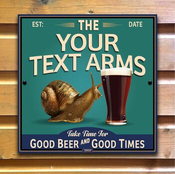 The Boozy Snail Personalised Bar Sign, 9 of 12
