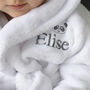 Personalised Child's Panda Dressing Gown In White, thumbnail 4 of 7