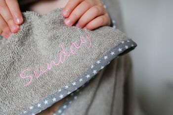 Personalised Bunny Bamboo Soft Hooded Towel, 2 of 10