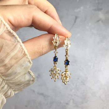 Art Deco Style Crystal Statement Earrings, 4 of 5