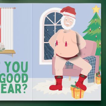 Moaning And Jiggling Animated 'Sexy Santa'! Funny And Cheeky Christmas Card, 8 of 12