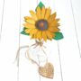 Leather 3rd Anniversary Large Sunflower Glass Vase Tag, thumbnail 3 of 5