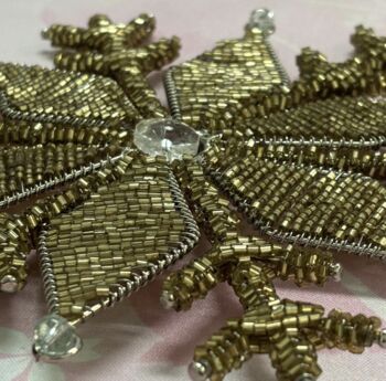 Luxury Hand Beaded Tree Topper, 5 of 5