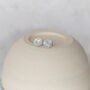 Sterling Silver Textured Circle Studs, thumbnail 6 of 9