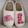 Womans Cowboy Design Slippers, thumbnail 1 of 7