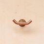 Handmade Copper Pipe Wall Hook With Brass Base, thumbnail 3 of 4