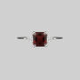 Garnet Stone Vintage Style Ring In Silver Or Gold, thumbnail 5 of 5
