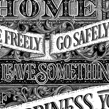 'Welcome To My Home' Hand Lettered Print, 3 of 6