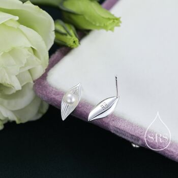 Calla Lily Flower Blossom Earrings, 6 of 12