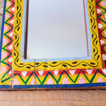 Yellow Indian Panel Mirror, 8 of 12