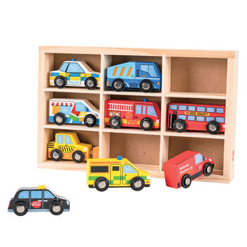 Wooden Car Toy Vehicle Set, 7 of 10