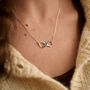 Infinity Cremation Ashes Necklace For Human Or Pet Ashes, thumbnail 1 of 5